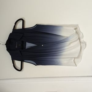 INC Sleeveless Ombre Blue Sleeveless Blouse